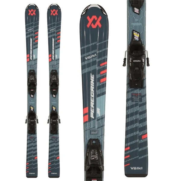 Peregrine Jr Skis with vMotion 7.0 Jr Bindings