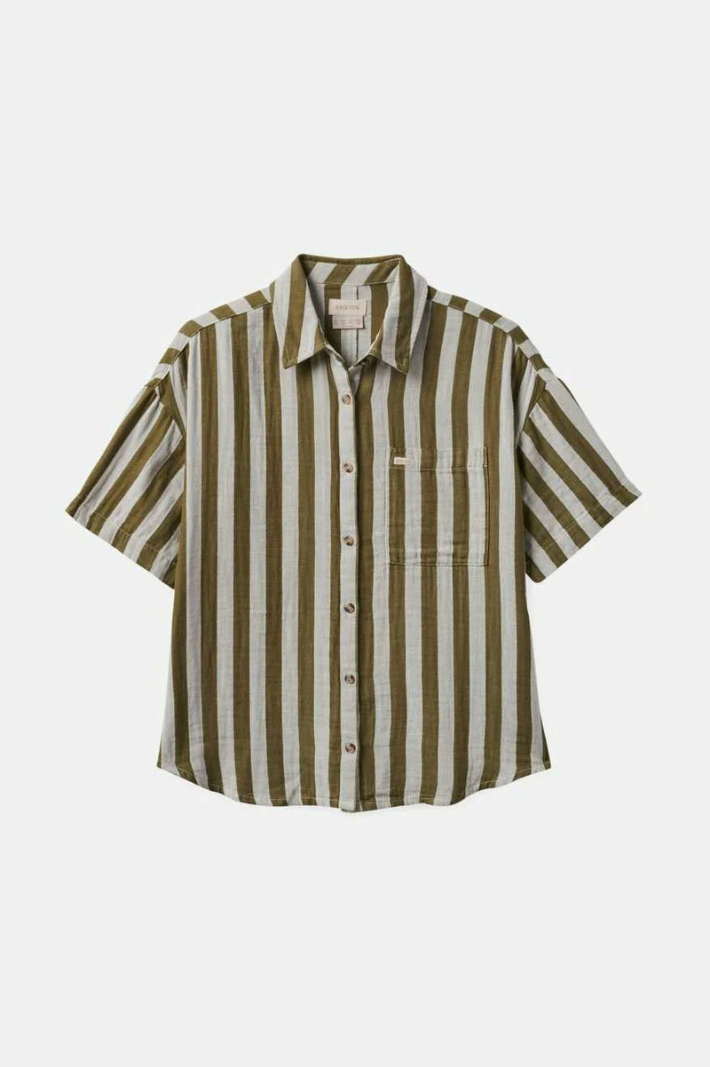 Mykonos Stripe Boyfriend S/S Woven Shirt