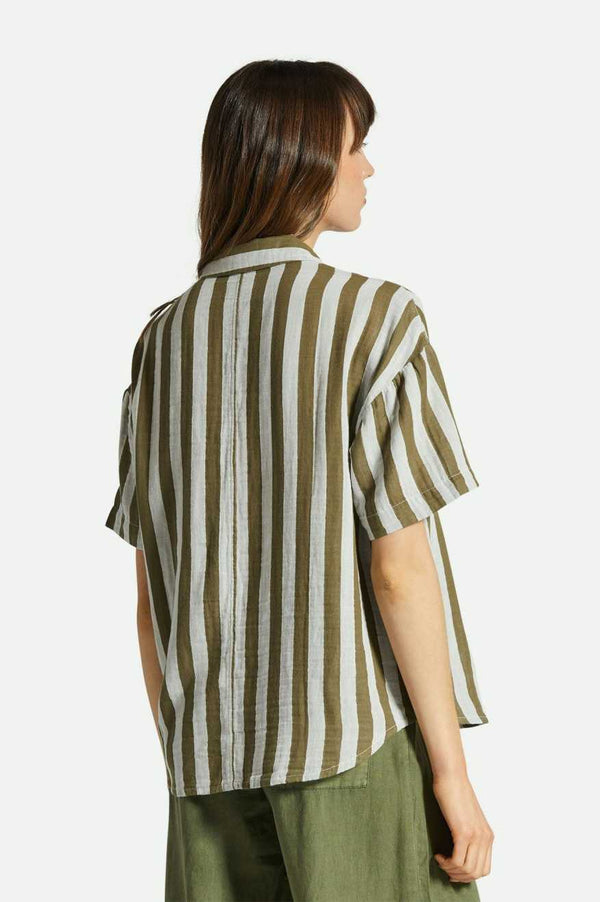 Mykonos Stripe Boyfriend S/S Woven Shirt